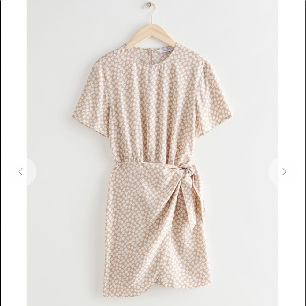 & Other Stories Knot Detail Mini Dress